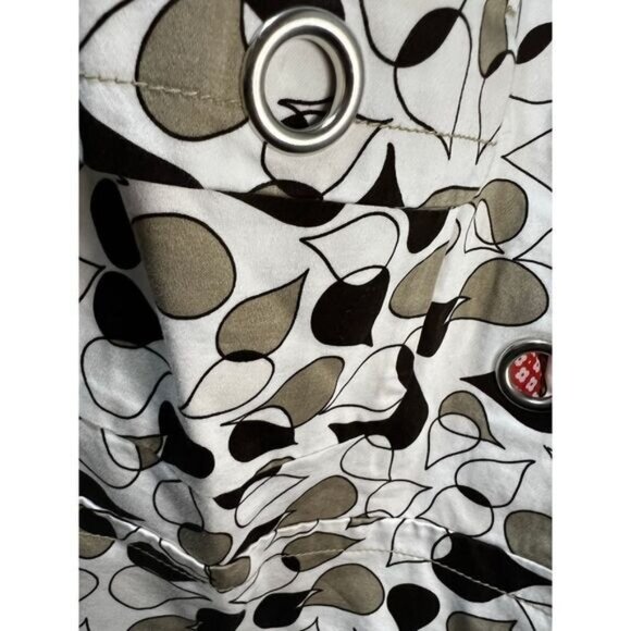 Merona Printed Jacket Grommet Buttons Lined Small - Picture 4 of 6